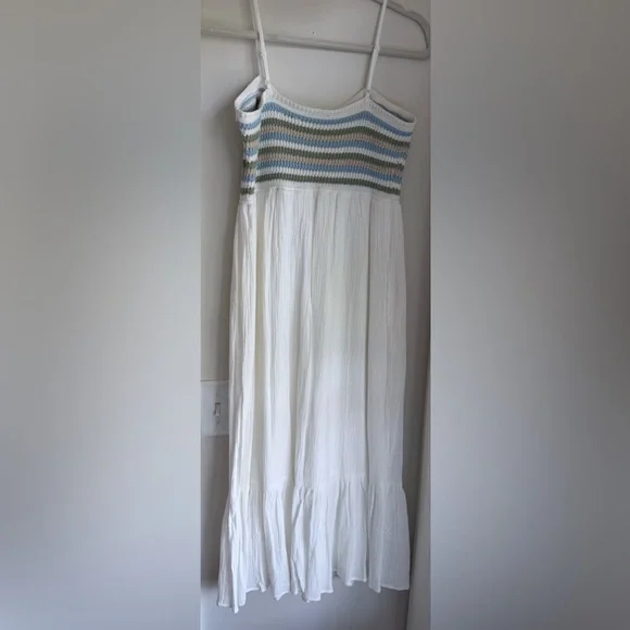 NWOT Seaside Striped Crochet Midi Dress - Picture 7 of 7